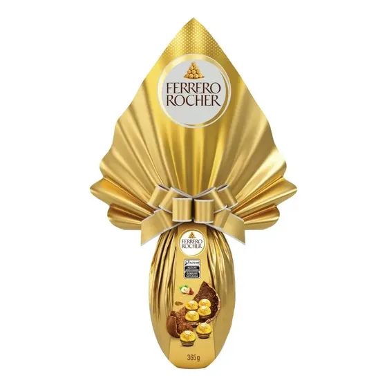 Ovo De Páscoa Ferrero Rocher Ao Leite + Avelã 365g 6 Bombons